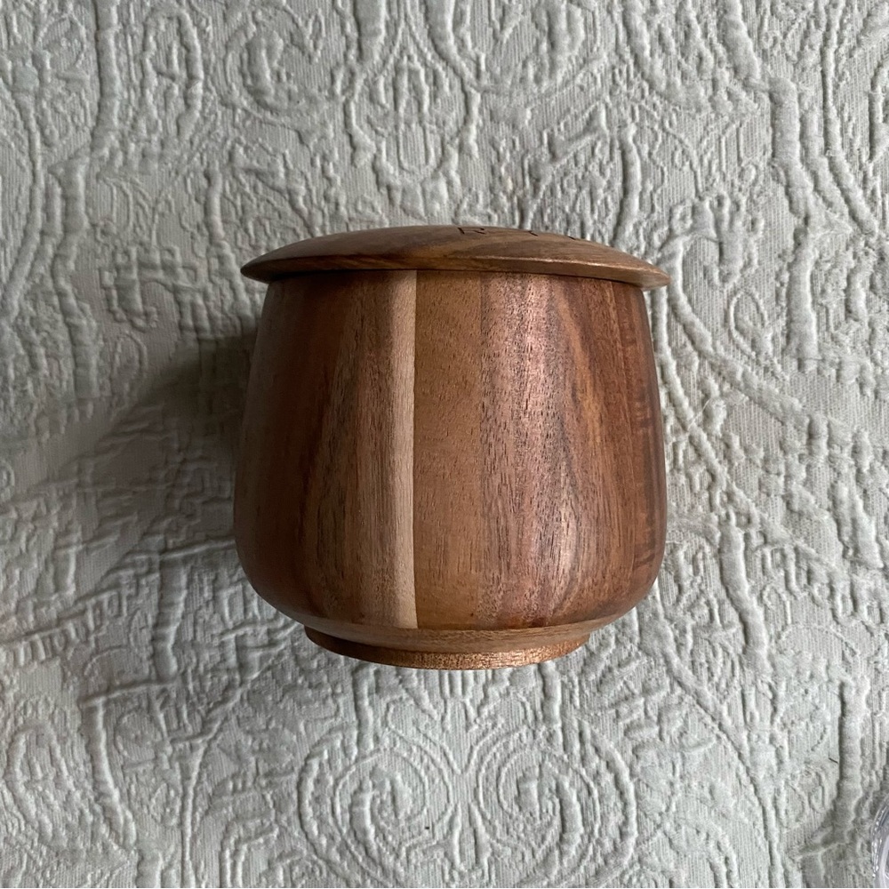 New RYZE Wood Mushrooom Coffee Container Acacia Wood Storage Container with Lid - Picture 9 of 9